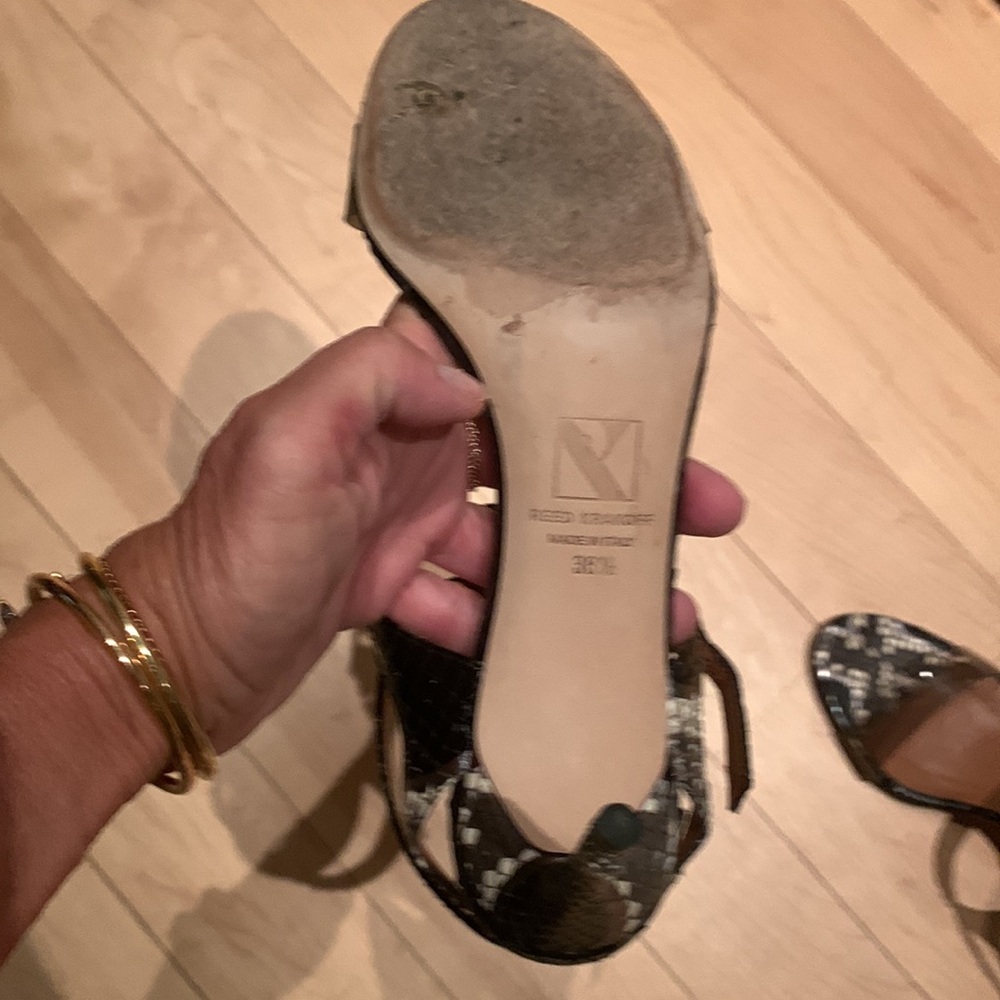 Reed Krakoff High heels leather, python rubber fr… - image 4